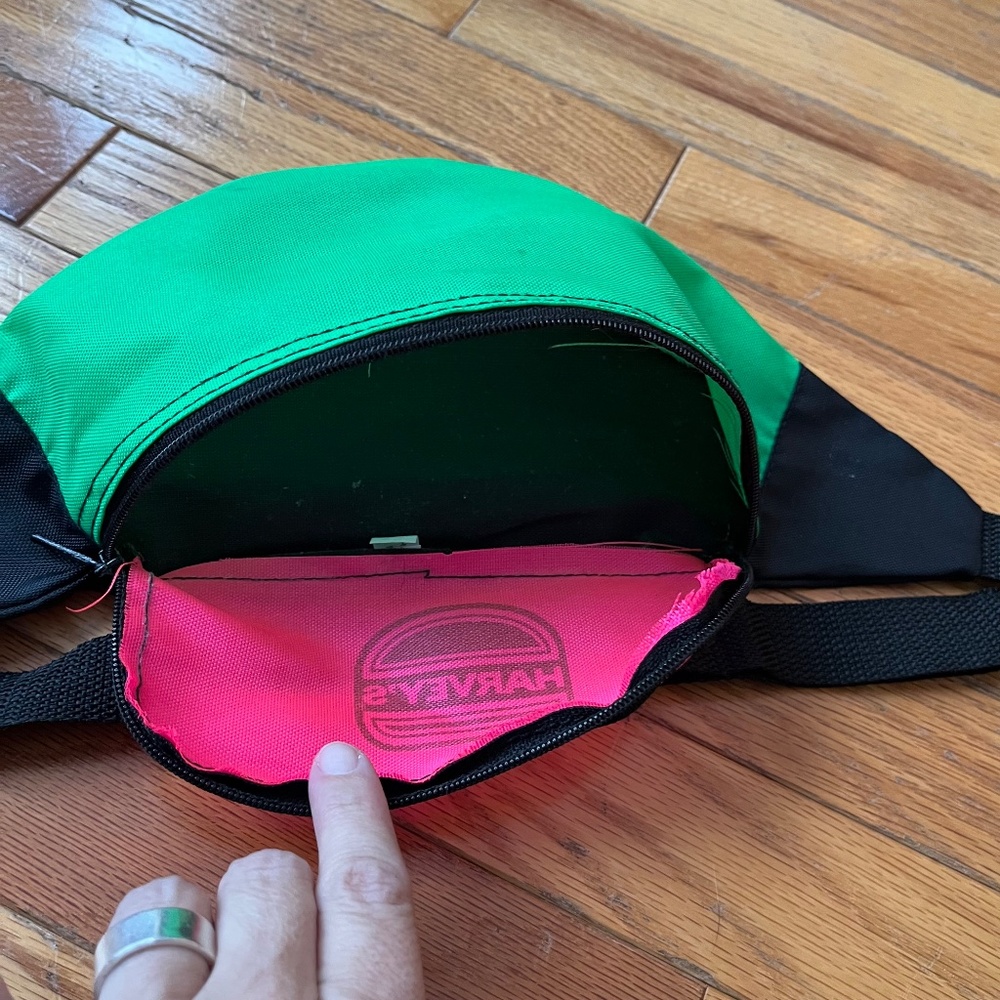 Vintage 80s Neon Harveys Fanny Pack / Belt Bag - Picture 5 of 6